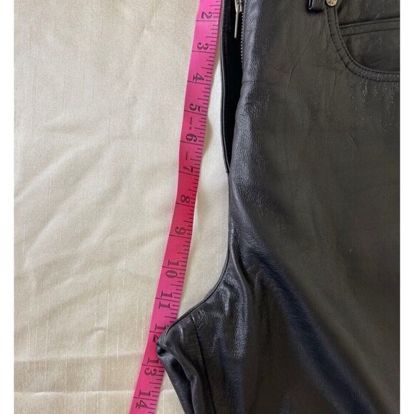Harley Davidson Leather Motorcycle Riding Pants Black Women's Reg fit Size 34/6 - Picture 6 of 10